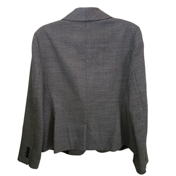 Talbots Shawl Collar Wool Blend Twill Suiting Blazer Lined Pockets Size 14 - Picture 2 of 5